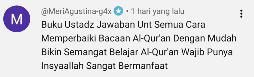 Testimoni peserta kelas tahsin Ihsan Tahsin