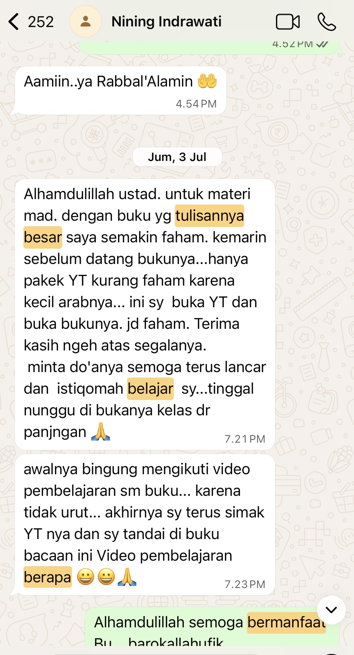 Testimoni peserta kelas tahsin Ihsan Tahsin